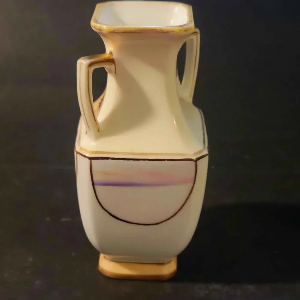 Antique Hand-Painted Porcelain Nippon Vase